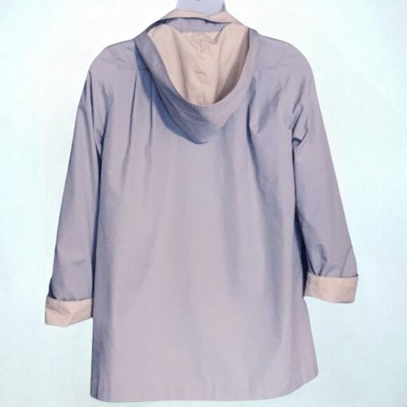 Vintage 80s Mulberry Street Purple Parka Coat 11/12 Hood Toggle Old Money Preppy - Picture 7 of 9